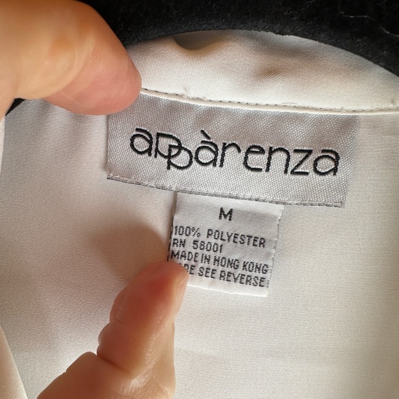 Women’s medium Apparenza white blouse - Picture 7 of 7